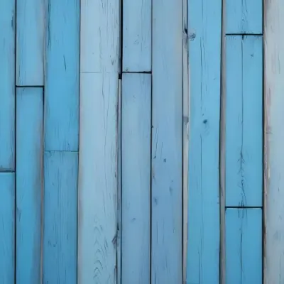 Light Blue Wooden Planks With Some Knots And Crack 6