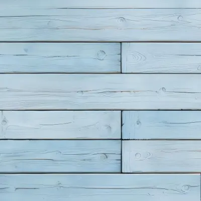 Light Blue Wooden Planks With Visible Wood Grain And Nail Heads Arranged Horizontally To Form A Textured Background 1 37f5