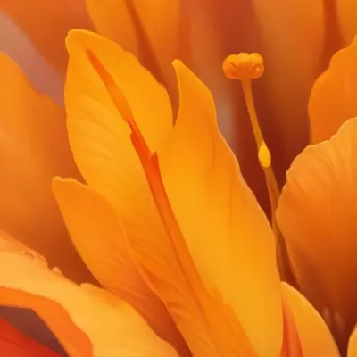 Macro Shot Of Vibrant Red Flower Petals With Orange Tips Soft Lighting Close Up View Showcasing The Intricate Details And Textures Of The Flower 22 Da86