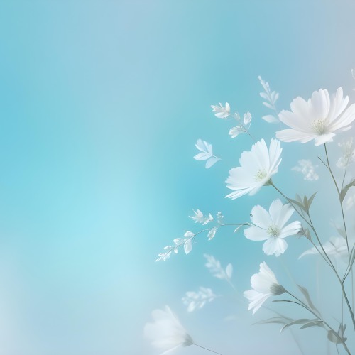 Minimal Soft Studio Light Photography Abstract Background With Light Blue And White Floral Patterns Soft Pastel Colors And A Dreamy Ethereal Quality Creating A Gentle And Calming Visual Effect High Detail Solid 101 Efe8