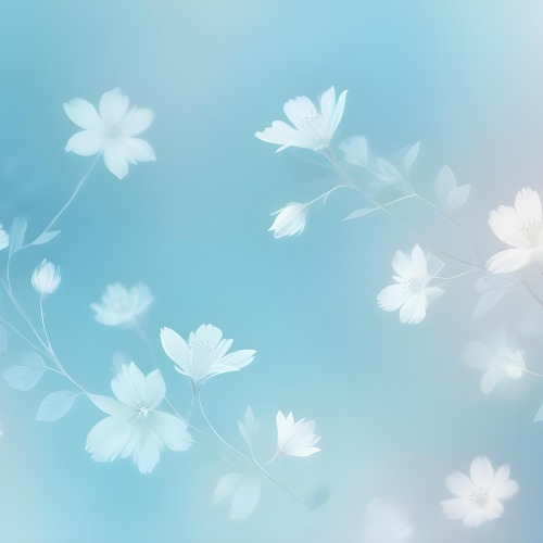 Minimal Soft Studio Light Photography Abstract Background With Light Blue And White Floral Patterns Soft Pastel Colors And A Dreamy Ethereal Quality Creating A Gentle And Calming Visual Effect High Detail Solid 106 2794
