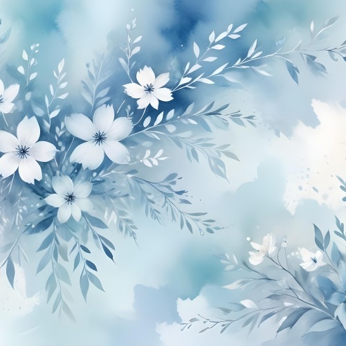 Minimal Soft Studio Light Photography Abstract Background With Light Blue And White Floral Patterns Soft Pastel Colors And A Dreamy Ethereal Quality Creating A Gentle And Calming Visual Effect High Detail Solid 13 3f60