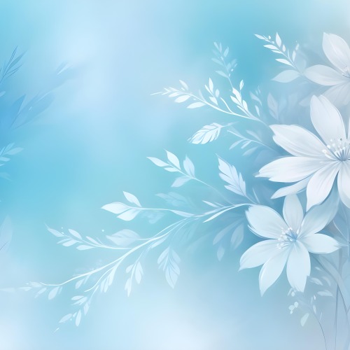 Minimal Soft Studio Light Photography Abstract Background With Light Blue And White Floral Patterns Soft Pastel Colors And A Dreamy Ethereal Quality Creating A Gentle And Calming Visual Effect High Detail Solid 16 Ea76