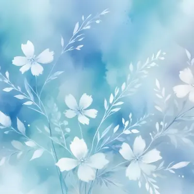 Minimal Soft Studio Light Photography Abstract Background With Light Blue And White Floral Patterns Soft Pastel Colors And A Dreamy Ethereal Quality Creating A Gentle And Calming Visual Effect High Detail Solid 21 Ce1a