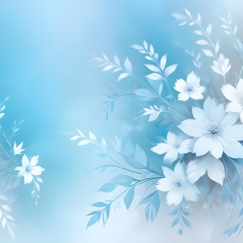 Minimal Soft Studio Light Photography Abstract Background With Light Blue And White Floral Patterns Soft Pastel Colors And A Dreamy Ethereal Quality Creating A Gentle And Calming Visual Effect High Detail Solid 22 27ea