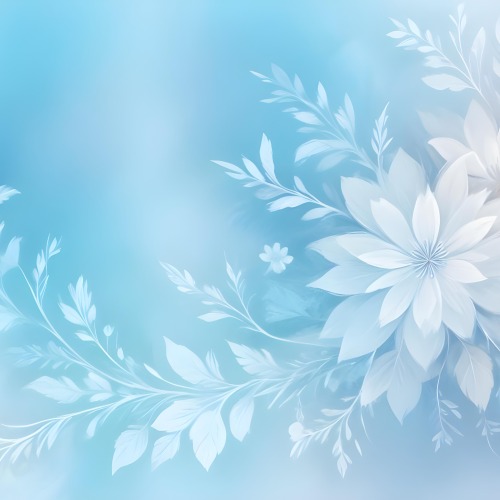 Minimal Soft Studio Light Photography Abstract Background With Light Blue And White Floral Patterns Soft Pastel Colors And A Dreamy Ethereal Quality Creating A Gentle And Calming Visual Effect High Detail Solid 34 Fb61