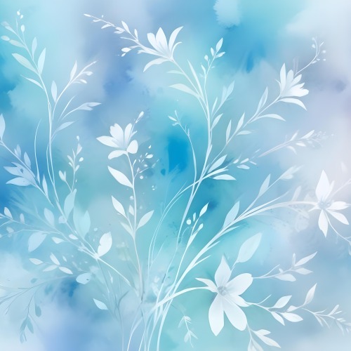 Minimal Soft Studio Light Photography Abstract Background With Light Blue And White Floral Patterns Soft Pastel Colors And A Dreamy Ethereal Quality Creating A Gentle And Calming Visual Effect High Detail Solid 43 3634