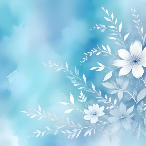 Minimal Soft Studio Light Photography Abstract Background With Light Blue And White Floral Patterns Soft Pastel Colors And A Dreamy Ethereal Quality Creating A Gentle And Calming Visual Effect High Detail Solid 45 7fc1