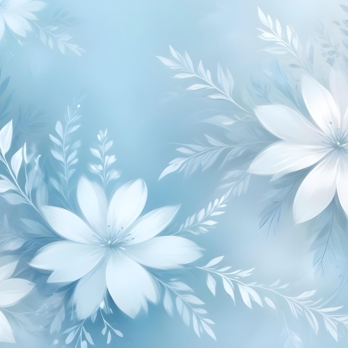 Minimal Soft Studio Light Photography Abstract Background With Light Blue And White Floral Patterns Soft Pastel Colors And A Dreamy Ethereal Quality Creating A Gentle And Calming Visual Effect High Detail Solid 48 20f9