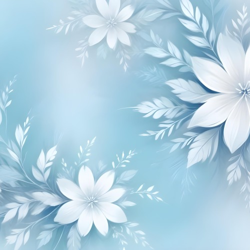Minimal Soft Studio Light Photography Abstract Background With Light Blue And White Floral Patterns Soft Pastel Colors And A Dreamy Ethereal Quality Creating A Gentle And Calming Visual Effect High Detail Solid 52 8189