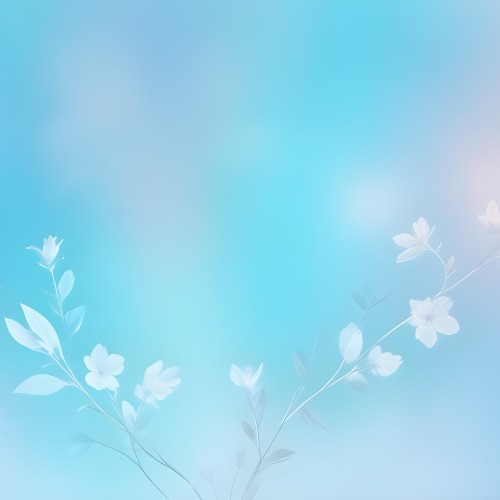 Minimal Soft Studio Light Photography Abstract Background With Light Blue And White Floral Patterns Soft Pastel Colors And A Dreamy Ethereal Quality Creating A Gentle And Calming Visual Effect High Detail Solid 63 045f