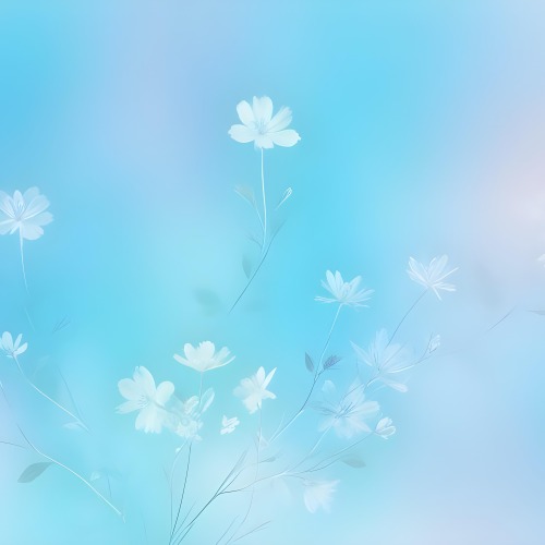 Minimal Soft Studio Light Photography Abstract Background With Light Blue And White Floral Patterns Soft Pastel Colors And A Dreamy Ethereal Quality Creating A Gentle And Calming Visual Effect High Detail Solid 65 B0ac