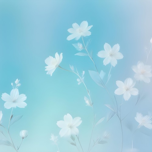 Minimal Soft Studio Light Photography Abstract Background With Light Blue And White Floral Patterns Soft Pastel Colors And A Dreamy Ethereal Quality Creating A Gentle And Calming Visual Effect High Detail Solid 67 968c