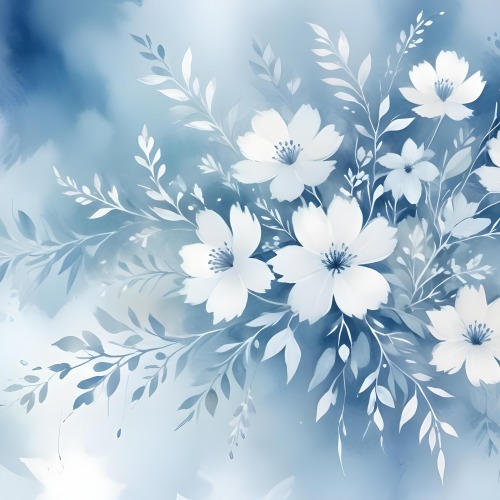 Minimal Soft Studio Light Photography Abstract Background With Light Blue And White Floral Patterns Soft Pastel Colors And A Dreamy Ethereal Quality Creating A Gentle And Calming Visual Effect High Detail Solid 7 F6f5