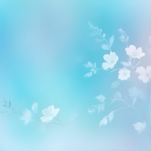 Minimal Soft Studio Light Photography Abstract Background With Light Blue And White Floral Patterns Soft Pastel Colors And A Dreamy Ethereal Quality Creating A Gentle And Calming Visual Effect High Detail Solid 75 111d