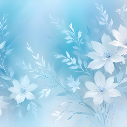 Minimal Soft Studio Light Photography Abstract Background With Light Blue And White Floral Patterns Soft Pastel Colors And A Dreamy Ethereal Quality Creating A Gentle And Calming Visual Effect High Detail Solid 76 3f0b