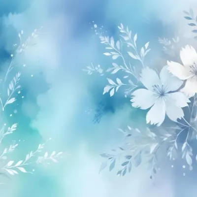 Minimal Soft Studio Light Photography Abstract Background With Light Blue And White Floral Patterns Soft Pastel Colors And A Dreamy Ethereal Quality Creating A Gentle And Calming Visual Effect High Detail Solid 8 A30a