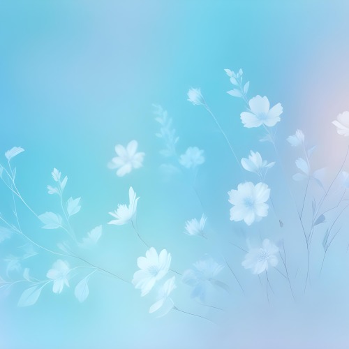 Minimal Soft Studio Light Photography Abstract Background With Light Blue And White Floral Patterns Soft Pastel Colors And A Dreamy Ethereal Quality Creating A Gentle And Calming Visual Effect High Detail Solid 84 3674