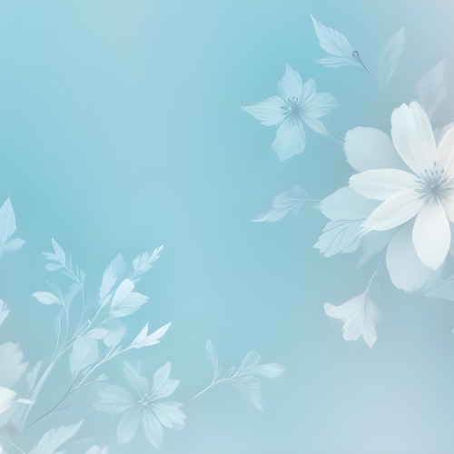 Minimal Soft Studio Light Photography Abstract Background With Light Blue And White Floral Patterns Soft Pastel Colors And A Dreamy Ethereal Quality Creating A Gentle And Calming Visual Effect High Detail Solid 91 48dd