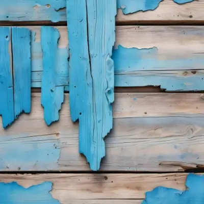 Old Wooden Planks With Peeling Blue Paint Weathered Texture Rustic Surface Aged Wood Close Up Shot Natural Light Vintage Background 6 77b7