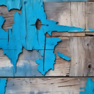 Old Wooden Planks With Peeling Blue Paint Weathered Texture Rustic Surface Aged Wood Close Up Shot Natural Light Vintage Background 9 Bb98