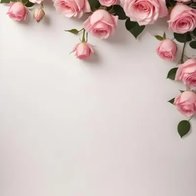 Pink Roses On A Light Background With Copy Space 1 D27b
