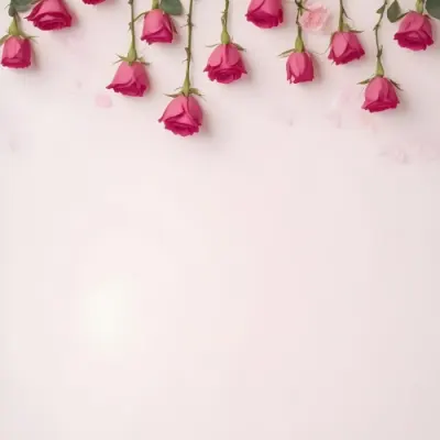 Pink Roses On A Light Background With Copy Space 10 32db