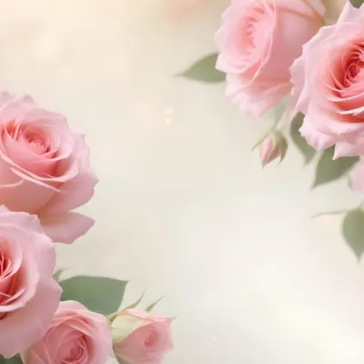Pink Roses On A Soft Light Background Creating A Delicate Floral Arrangement With A Dreamy Ethereal Quality Suitable For Romantic Or Celebratory Themes 27 30f4