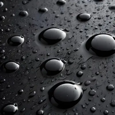 Pixel Art Close Up Of Water Droplets On A Surface Varying In Size And Shape With A Gradient Background Featuring Shades Of Blue And Purple The Droplets Reflect Light Creating A Glossy Appearance 8bits 34 Ad4e
