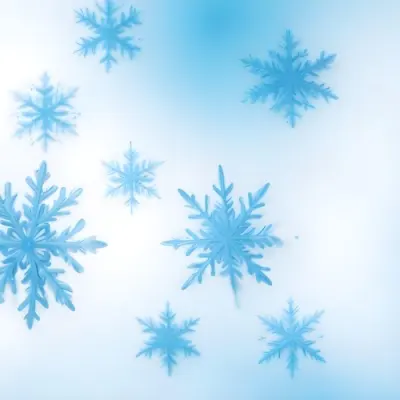 Soft Blue And White Abstract Background With Blurred Snowflake Shapes 53 4e9b