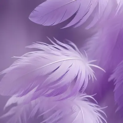 Soft Wispy Purple Feathers With A Blurred Ethereal Background6 15 7321
