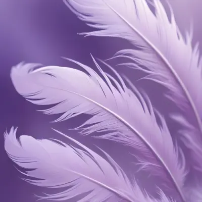 Soft Wispy Purple Feathers With A Blurred Ethereal Background6 6 4209