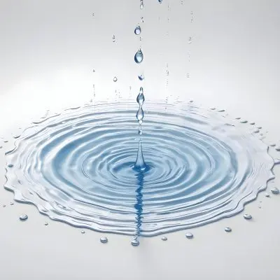 Water Drops Falling Into A Pool Of Water Creating Ripples Isolated On A White Background Clean And Minimalist High Resolution 5 75ca