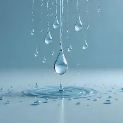 Water Drops On A Light Blue Background Some Drops Are Bigger Than Others The Drops Are Scattered Randomly 22 7835