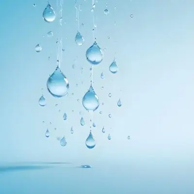 Water Drops On A Light Blue Background Some Drops Are Bigger Than Others The Drops Are Scattered Randomly 29 811d