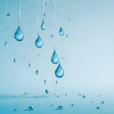 Water Drops On A Light Blue Background Some Drops Are Bigger Than Others The Drops Are Scattered Randomly 32 D069