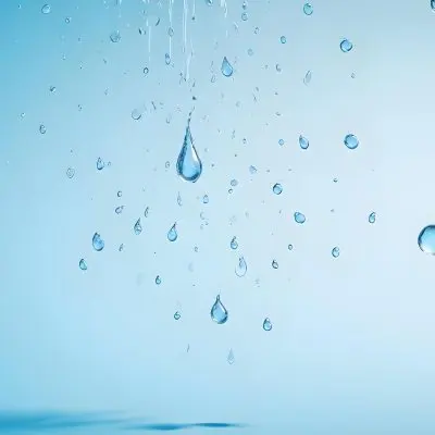 Water Drops On A Light Blue Background Some Drops Are Bigger Than Others The Drops Are Scattered Randomly 33 3db5