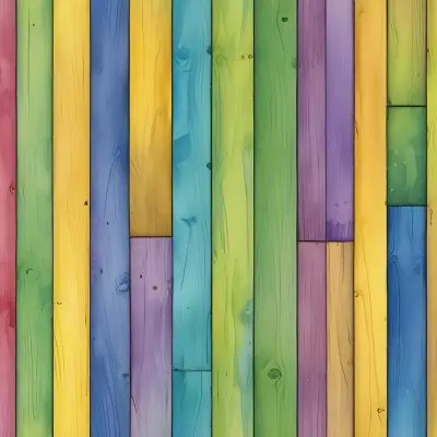 Watercolor Painting Colorful Wooden Planks In A Ra 115 C700