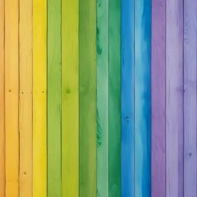 Watercolor Painting Colorful Wooden Planks In A Ra 171 F38f
