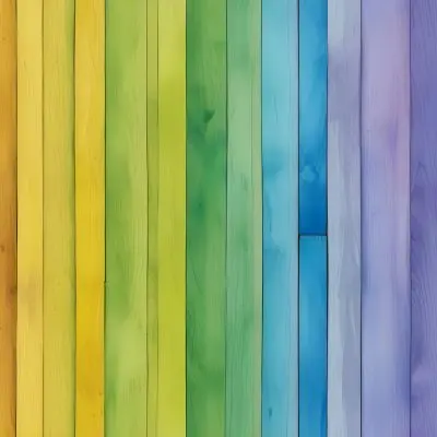 Watercolor Painting Colorful Wooden Planks In A Ra 176 6d2c