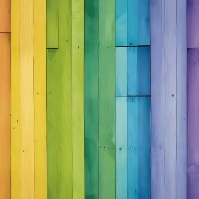 Watercolor Painting Colorful Wooden Planks In A Ra 183 2e77