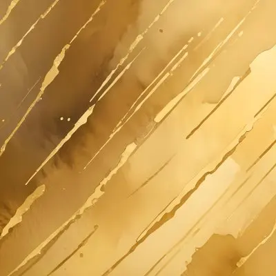 Watercolor Painting Golden Metallic Surface With Diagonal Lines And Reflections Creative Detailed Brush Stroke Minimal Spalsh 7 A112