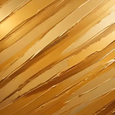 Watercolor Painting Golden Metallic Surface With Diagonal Lines And Reflections Creative Detailed Brush Stroke Minimal Spalsh 91 949f