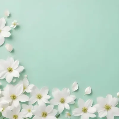 White Flowers And Petals On A Light Green Background Floral Arrangement Soft Lighting Minimalist Composition Fresh And Delicate Spring Theme Clean Aesthetic 6 B74d