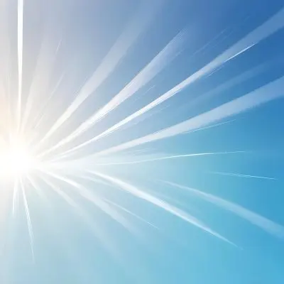 White Light Rays Emanating From The Left Side Fading Into A Gradient Of Light Blue And White Creating A Bright And Ethereal Effect 19 4d48