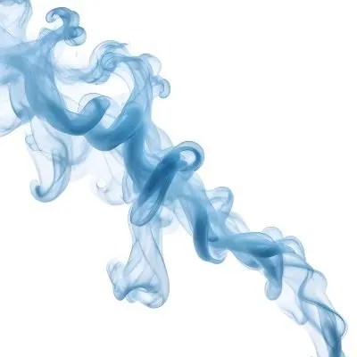 Wispy Blue Smoke Against A White Background 11 Ef75