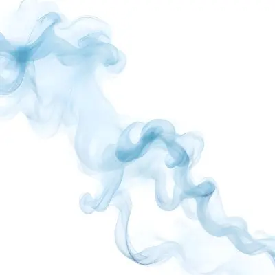 Wispy Blue Smoke Against A White Background 14 2935
