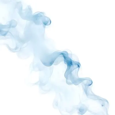 Wispy Blue Smoke Against A White Background 16 E444