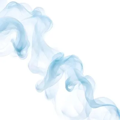 Wispy Blue Smoke Against A White Background 2 3e2a