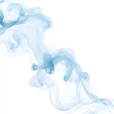 Wispy Blue Smoke Against A White Background 4 7a58